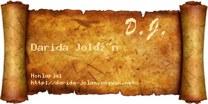 Darida Jolán névjegykártya